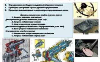 Диагностирование и регулировка рулевого управления